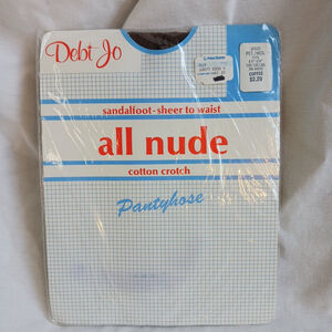 Debi Jo Sandalfoot Sheer To Waist Pantyhose Nude Coffee Petite/Medium